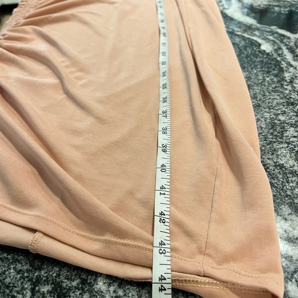 GOTTEX peach long asymmetrical figure hugging long dress - Picture 9 of 12